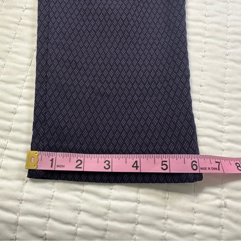 Chico's Pull On Ankle Pants Elastic Waist Purple and black Texture - Picture 11 of 14